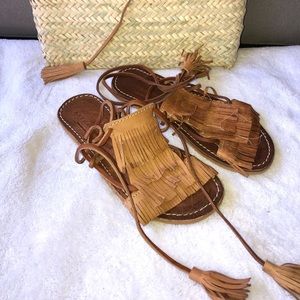 Anthropologie Tassel Sandals